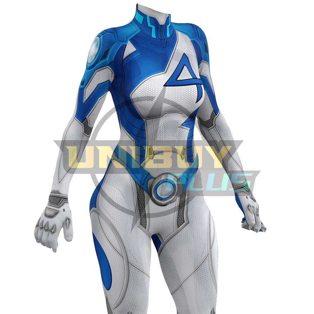 Fantastic Four	Invisible Woman Costume Cosplay Suit Bodysuit For Kids Adult Unibuyplus
