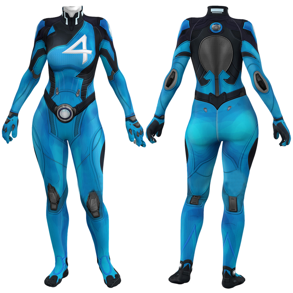 Fantastic Four	Invisible Woman 002 Costume Cosplay Suit Bodysuit For Kids Adult Unibuyplus