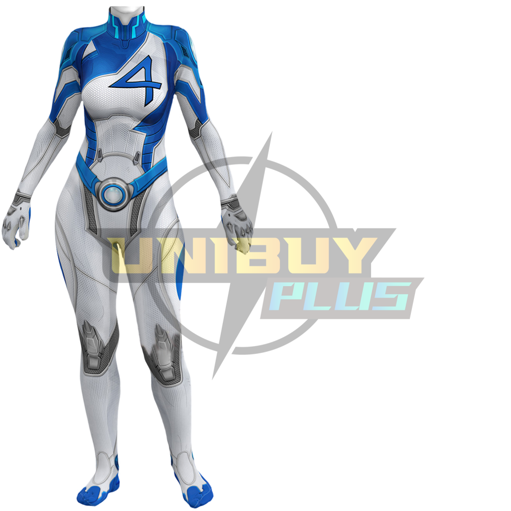 Fantastic Four	Invisible Woman Costume Cosplay Suit Bodysuit For Kids Adult Unibuyplus