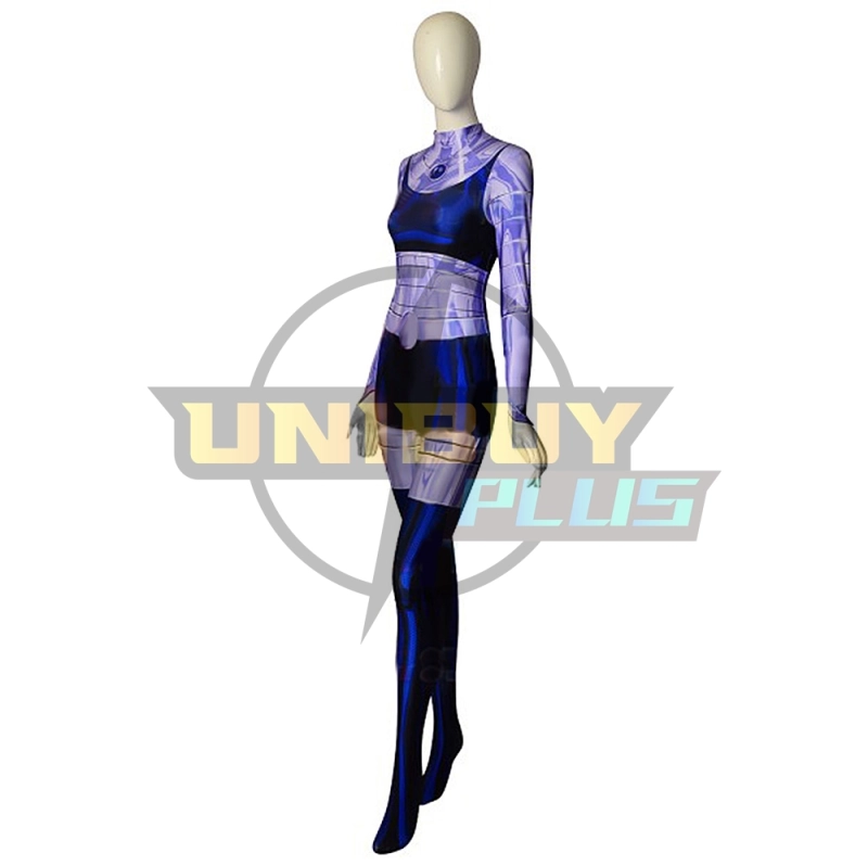 Teen Titans Blackfire Costume Cosplay Suit Bodysuit For Kids Adult Unibuyplus