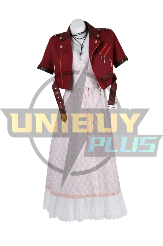 Crisis Core: Final Fantasy VII Aerith Gainsborough Dress Costume Cosplay Suit Unibuyplus