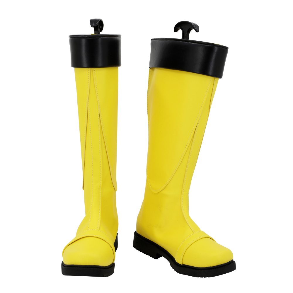 Tokumei Sentai Go-Busters Yellow Buster Cosplay Shoes Men Boots Unibuyplus