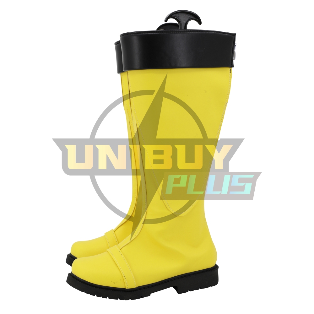 Tokumei Sentai Go-Busters Yellow Buster Cosplay Shoes Men Boots Unibuyplus