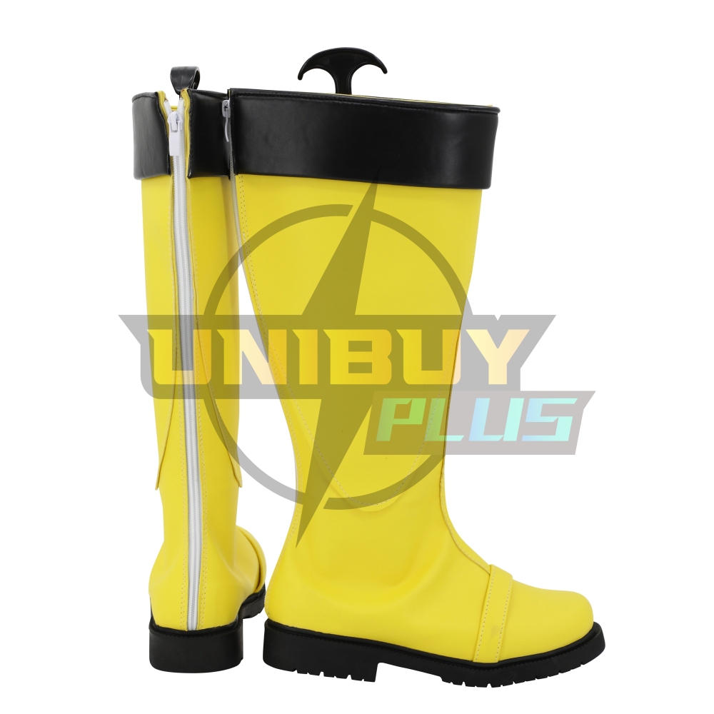 Tokumei Sentai Go-Busters Yellow Buster Cosplay Shoes Men Boots Unibuyplus