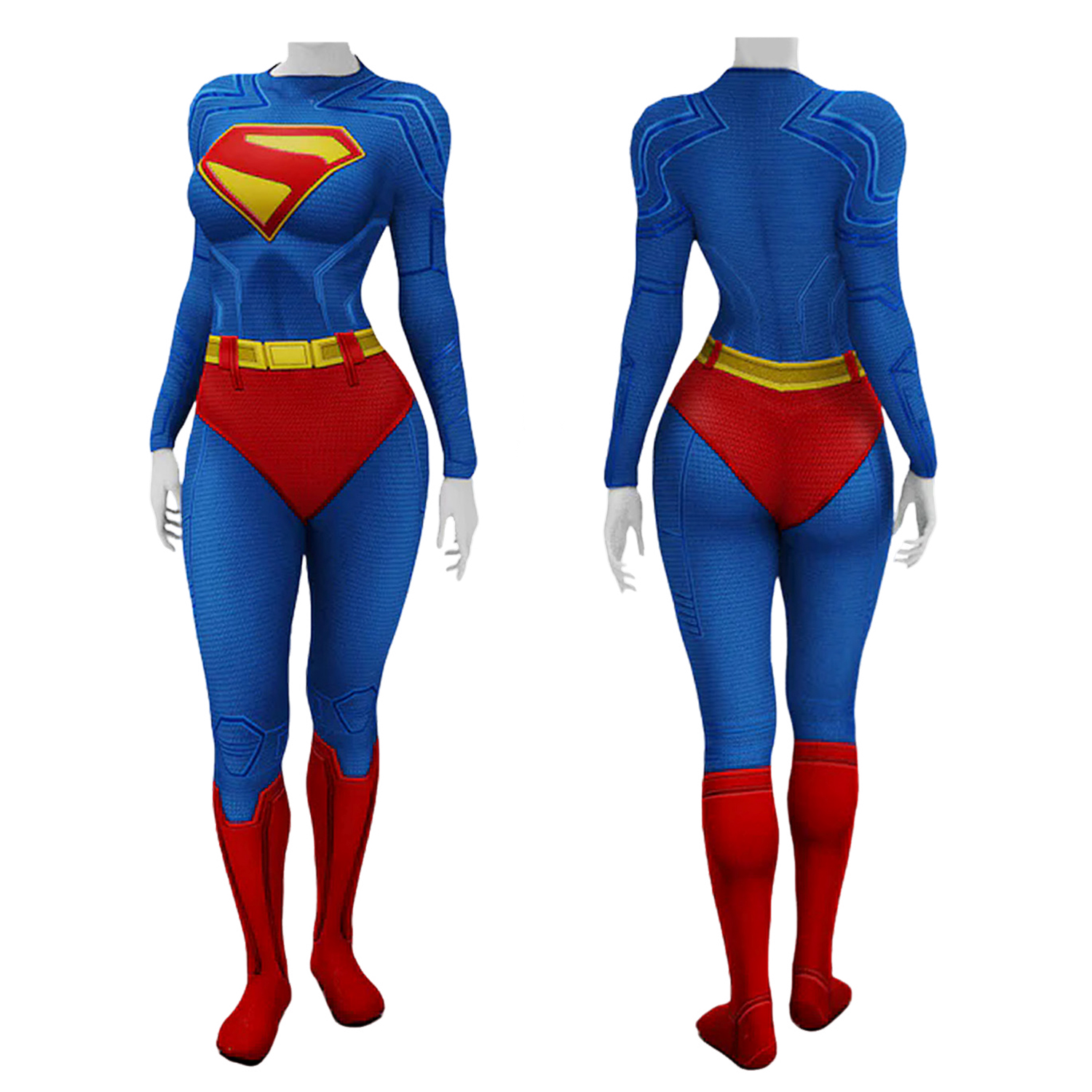 Superman: Legacy Female Ver Costume Cosplay Suit Bodysuit For Kids ...