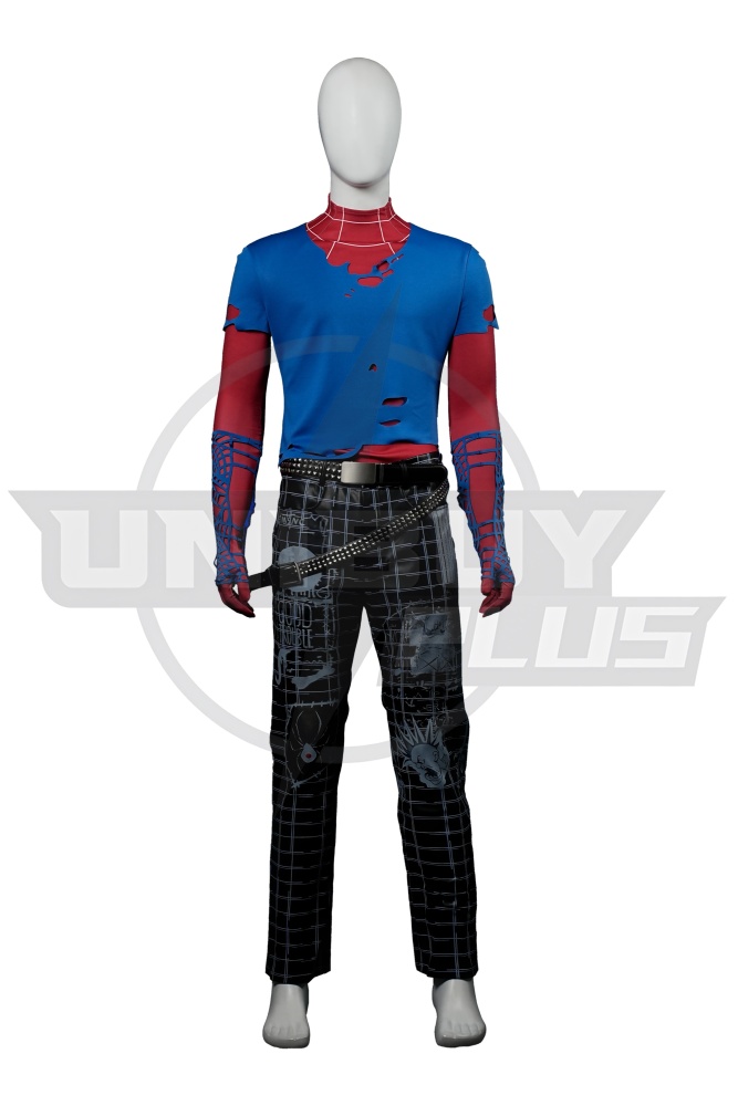 Spider-Man: Into the Spider-Verse Spider-Punk Costume Cosplay Suit Hobart Brown Unibuyplus
