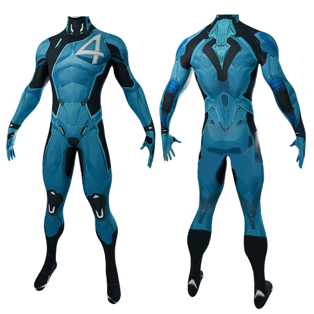Marvel Rivals Mr. Fantastic 001 Costume Cosplay Suit Reed Richards Bodysuit For Kids Adult Unibuyplus