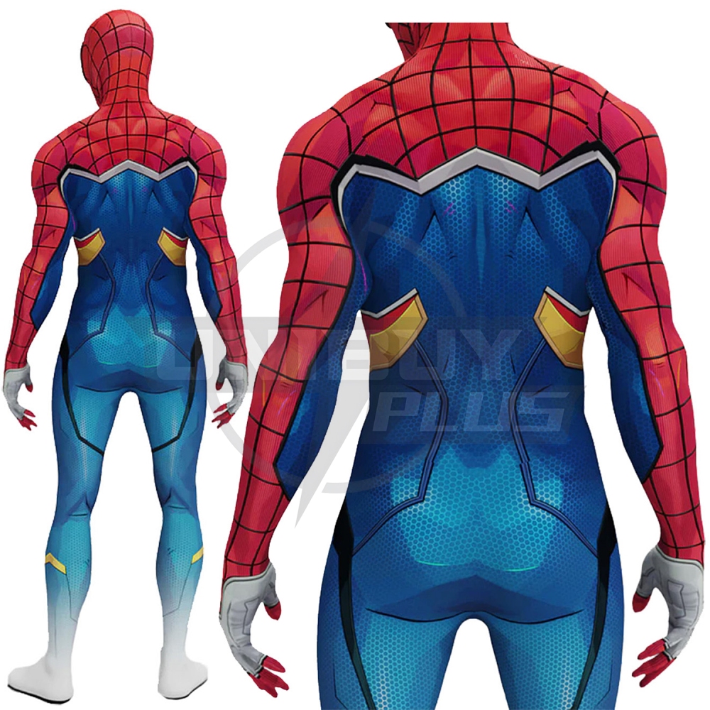 Marvel Rivals Spider-Punk Costume Cosplay Suit Bodysuit For Kids Adult Unibuyplus