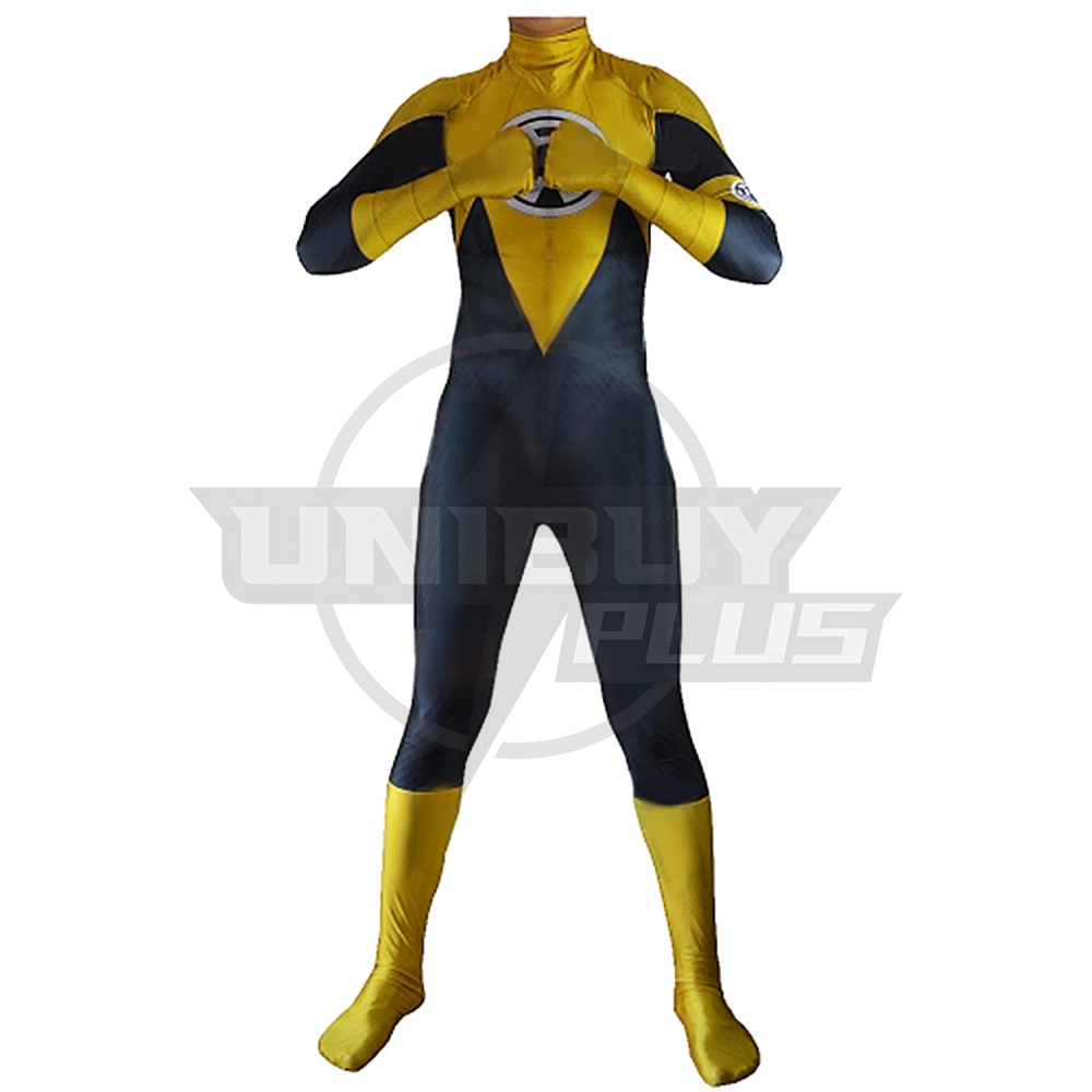 Green Lantern	Yellow Lanterns Costume Cosplay Suit Sinestro Corps Bodysuit For Kids Adult Unibuyplus