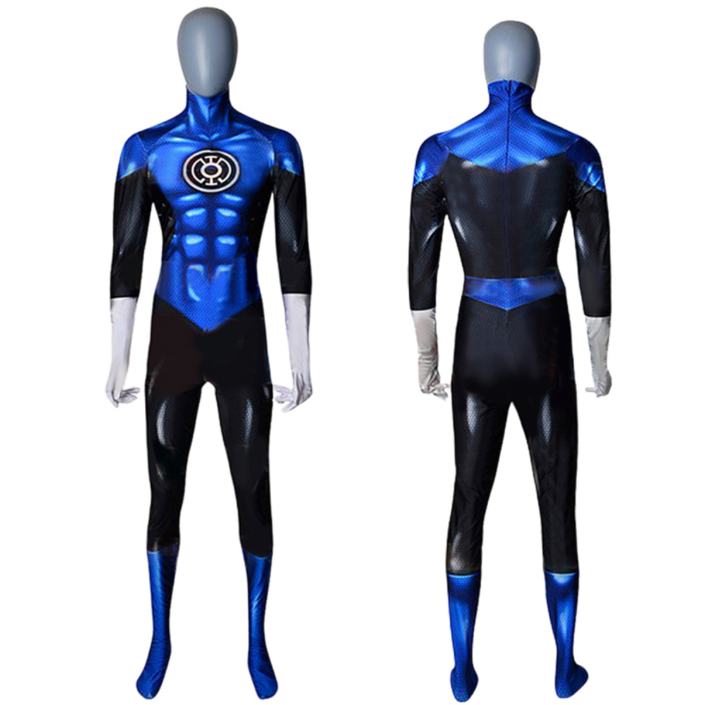 Green Lantern Blue Lantern Costume Cosplay Suit Bodysuit For Kids Adult Unibuyplus