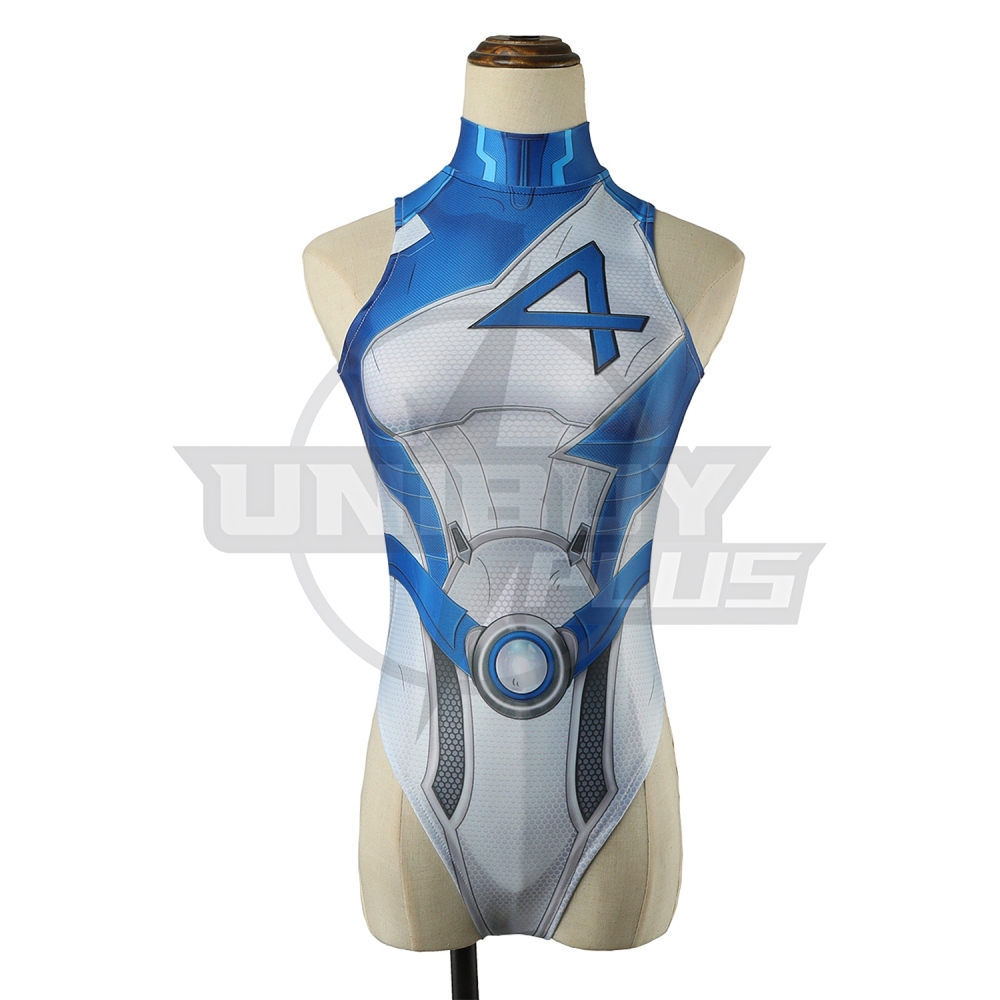 Marvel Rivals Invisible Woman Female Costume Cosplay Suit Summer Ver. For Kids Adult Unibuyplus