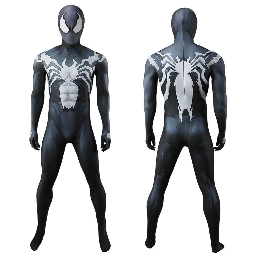 Marvel Rivals Venom Costume Cosplay Suit Eddie Brock Bodysuit For Kids Adult Unibuyplus