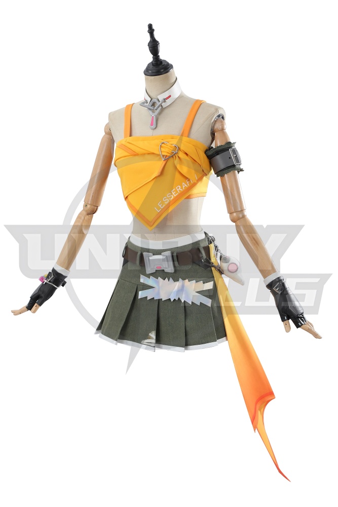 Overwatch LE SSERAFIM Kira Kira Mercy Costume Cosplay Suit Unibuyplus