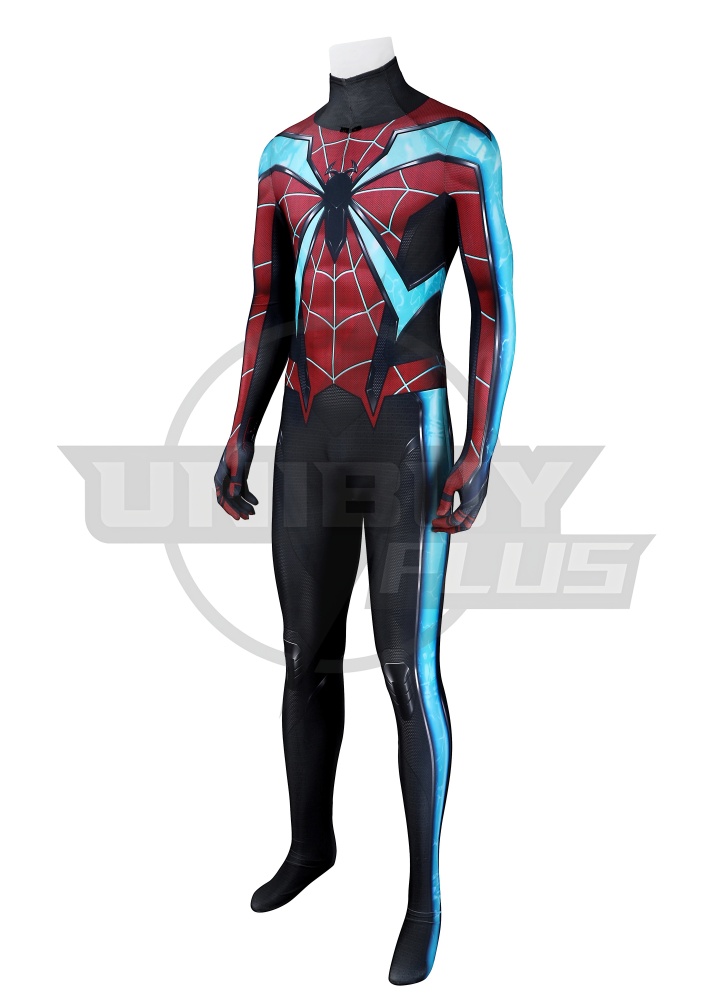 Marvel's Spider-Man 2 Miles Morales Evolved Suit Costume Cosplay Unibuyplus