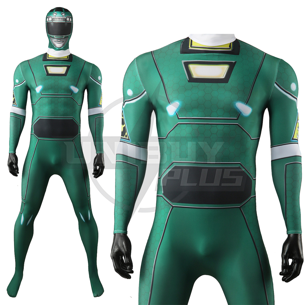 Gekisou Sentai Carranger Green Racer Bodysuit Cosplay Costume For Kids Adult Unibuyplus