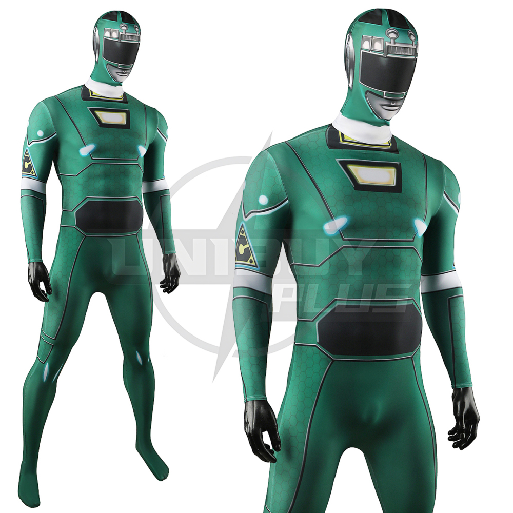 Gekisou Sentai Carranger Green Racer Bodysuit Cosplay Costume For Kids Adult Unibuyplus
