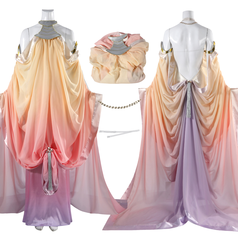 Star Wars Attack of the Clones Padmé Amidala Dress Costume Cosplay Suit Unibuyplus