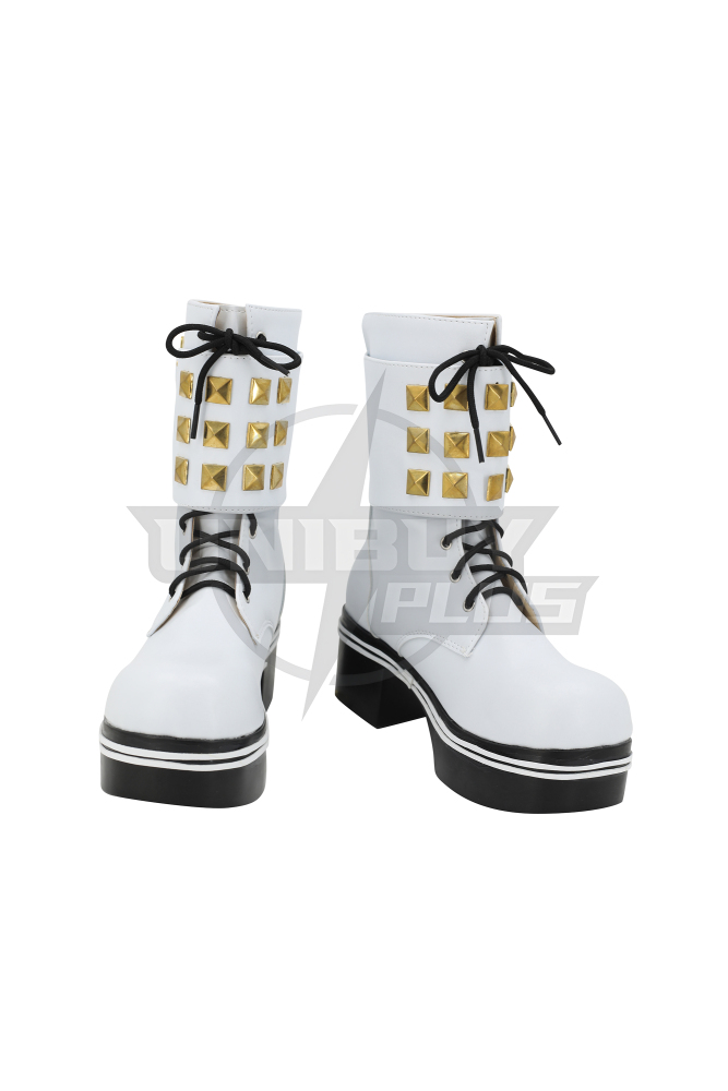 Marie Rose Shoes Cosplay Women Boots Dead or Alive White Unibuyplus