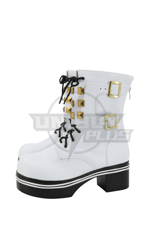 Marie Rose Shoes Cosplay Women Boots Dead or Alive White Unibuyplus