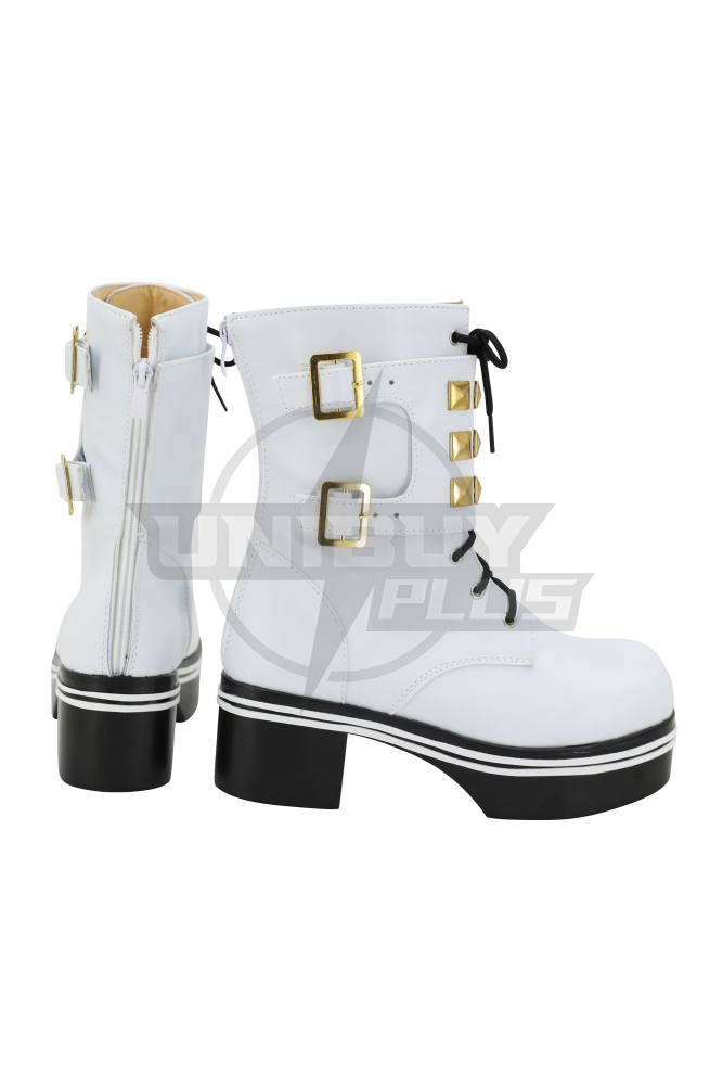 Marie Rose Shoes Cosplay Women Boots Dead or Alive White Unibuyplus