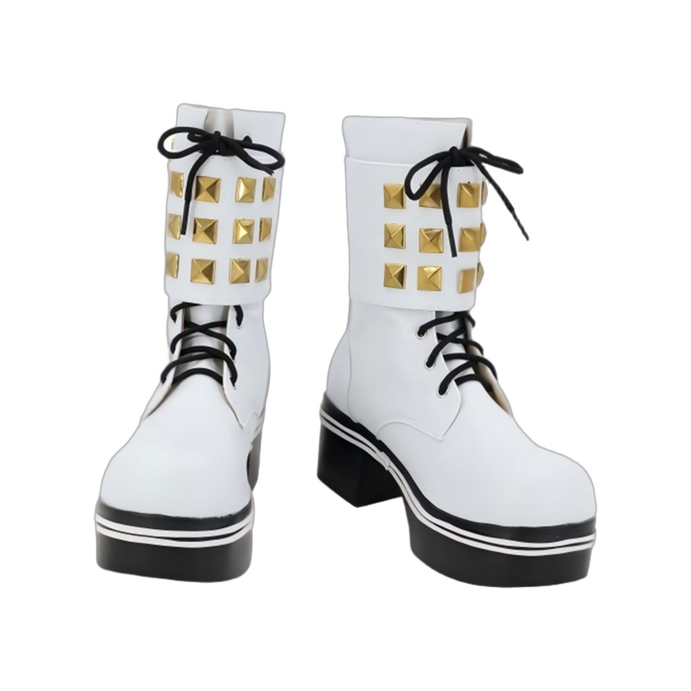 Marie Rose Shoes Cosplay Women Boots Dead or Alive White Unibuyplus