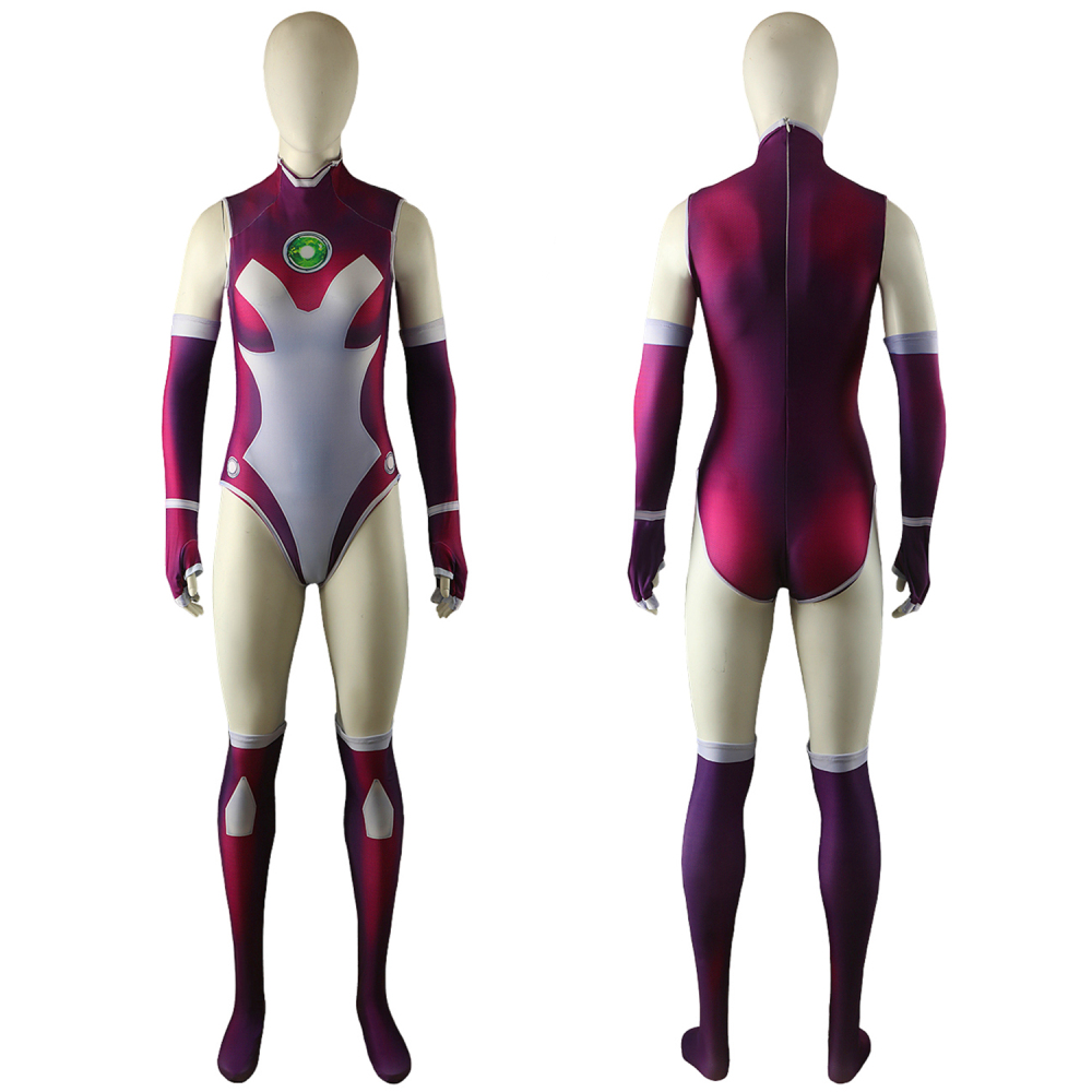 Teen Titans Starfire Bodysuit Costume Cosplay Suit For Kids Adult Unibuyplus