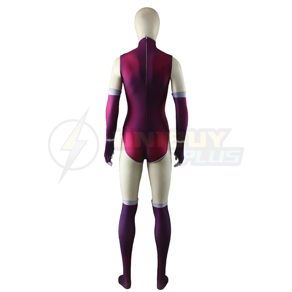 Teen Titans Starfire Bodysuit Costume Cosplay Suit For Kids Adult Unibuyplus