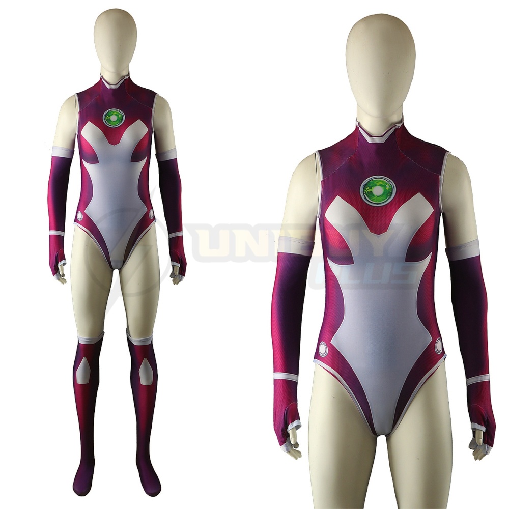 Teen Titans Starfire Bodysuit Costume Cosplay Suit For Kids Adult Unibuyplus