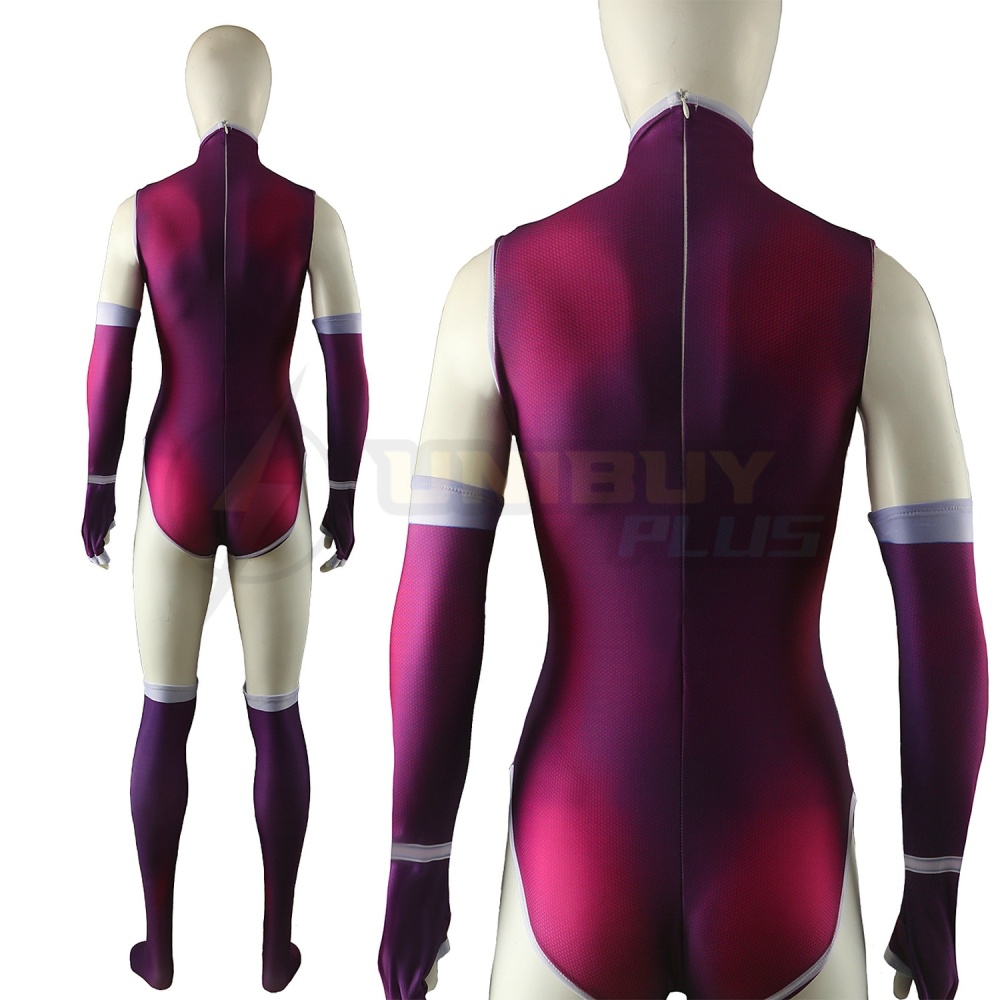 Teen Titans Starfire Bodysuit Costume Cosplay Suit For Kids Adult Unibuyplus