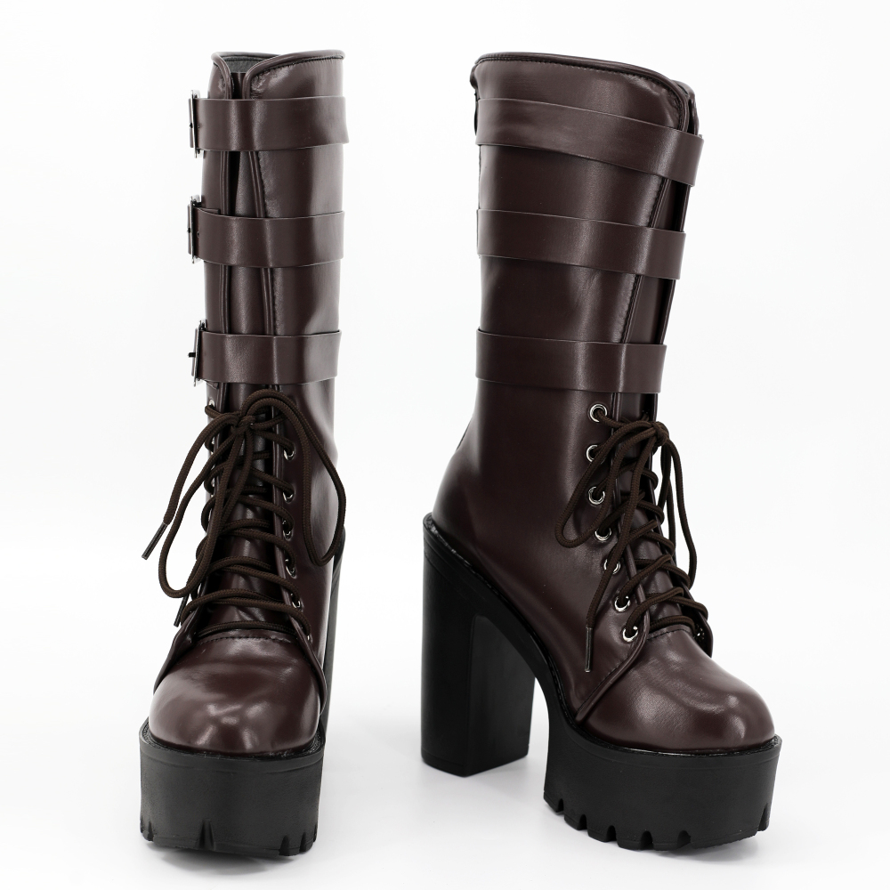 Zenless Zone Zero Ukinami Yuzuha Cosplay Shoes Women Boots Gray Unibuyplus