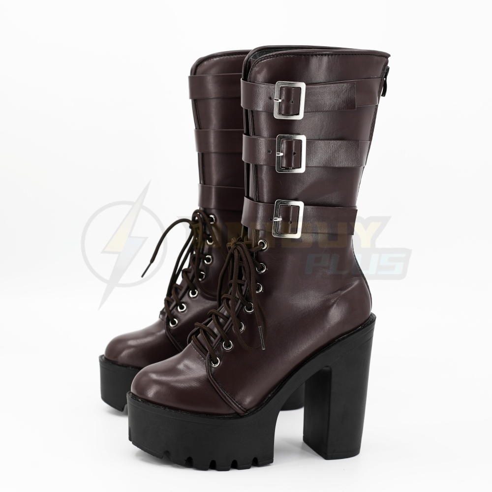 Zenless Zone Zero Ukinami Yuzuha Cosplay Shoes Women Boots Gray Unibuyplus