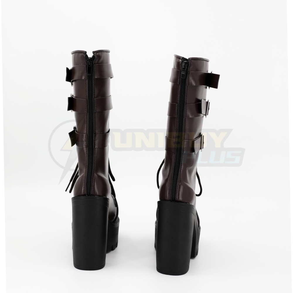Zenless Zone Zero Ukinami Yuzuha Cosplay Shoes Women Boots Gray Unibuyplus