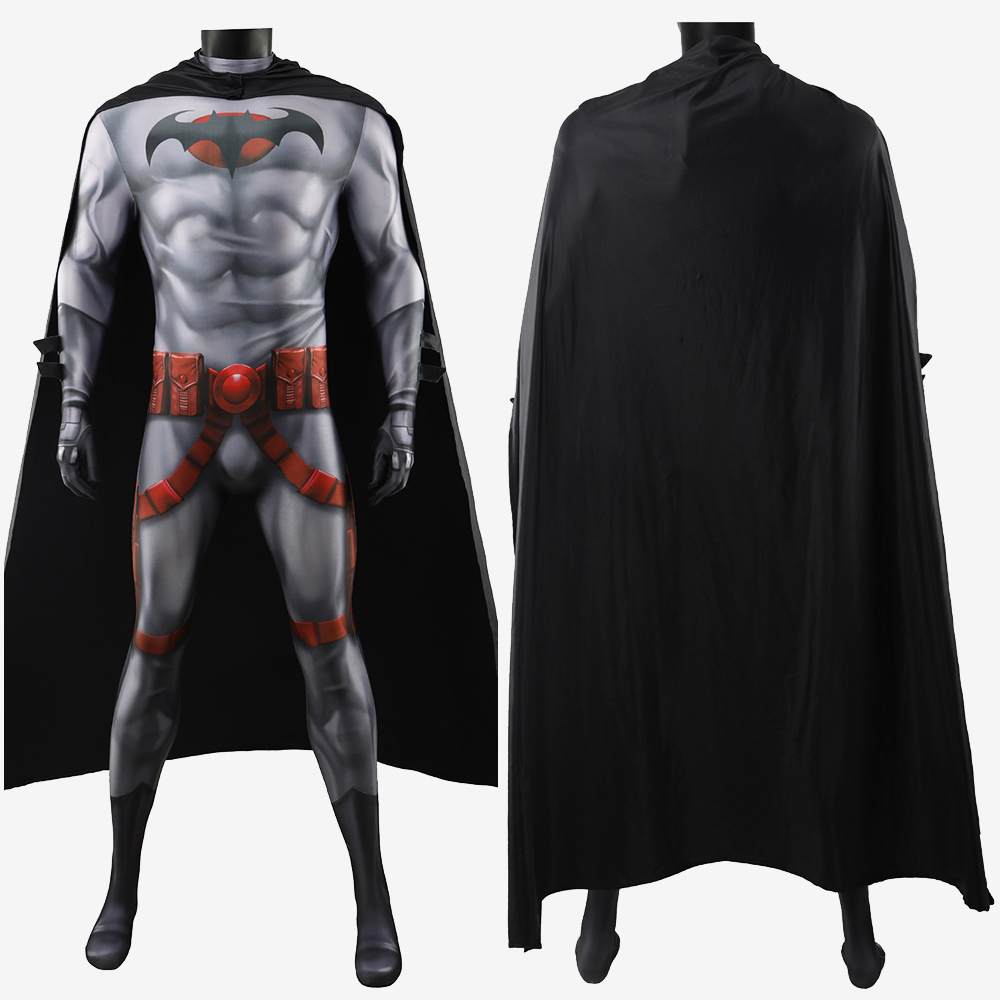 Flashpoint Batman Costume Cosplay Suit Thomas Wayne Bodysuit For Kids Adult Unibuyplus