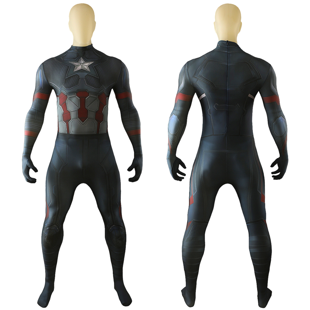 The Avengers Captain America Costume Cosplay Suit Jumpsuit Bodysuit Unibuyplus