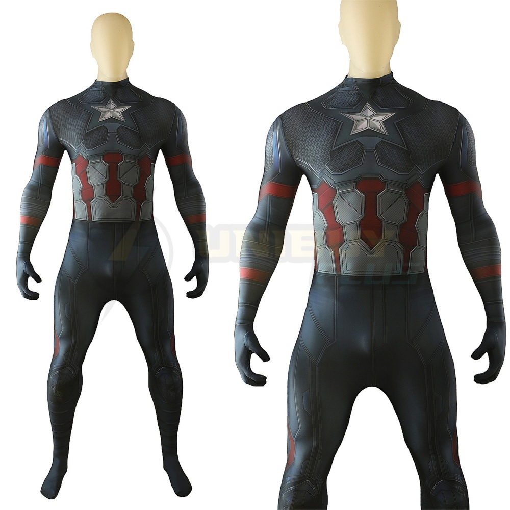 The Avengers Captain America Costume Cosplay Suit Jumpsuit Bodysuit Unibuyplus