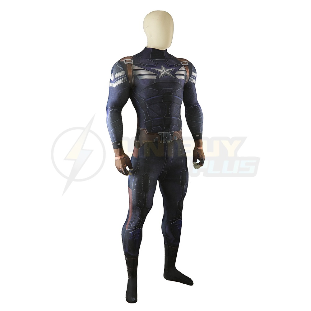 Captain America The Winter Soldier Costume Cosplay Suit Jumpsuit Captain America Bodysuit Unibuyplus