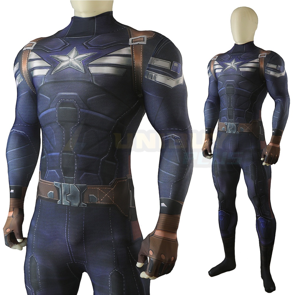 Captain America The Winter Soldier Costume Cosplay Suit Jumpsuit Captain America Bodysuit Unibuyplus