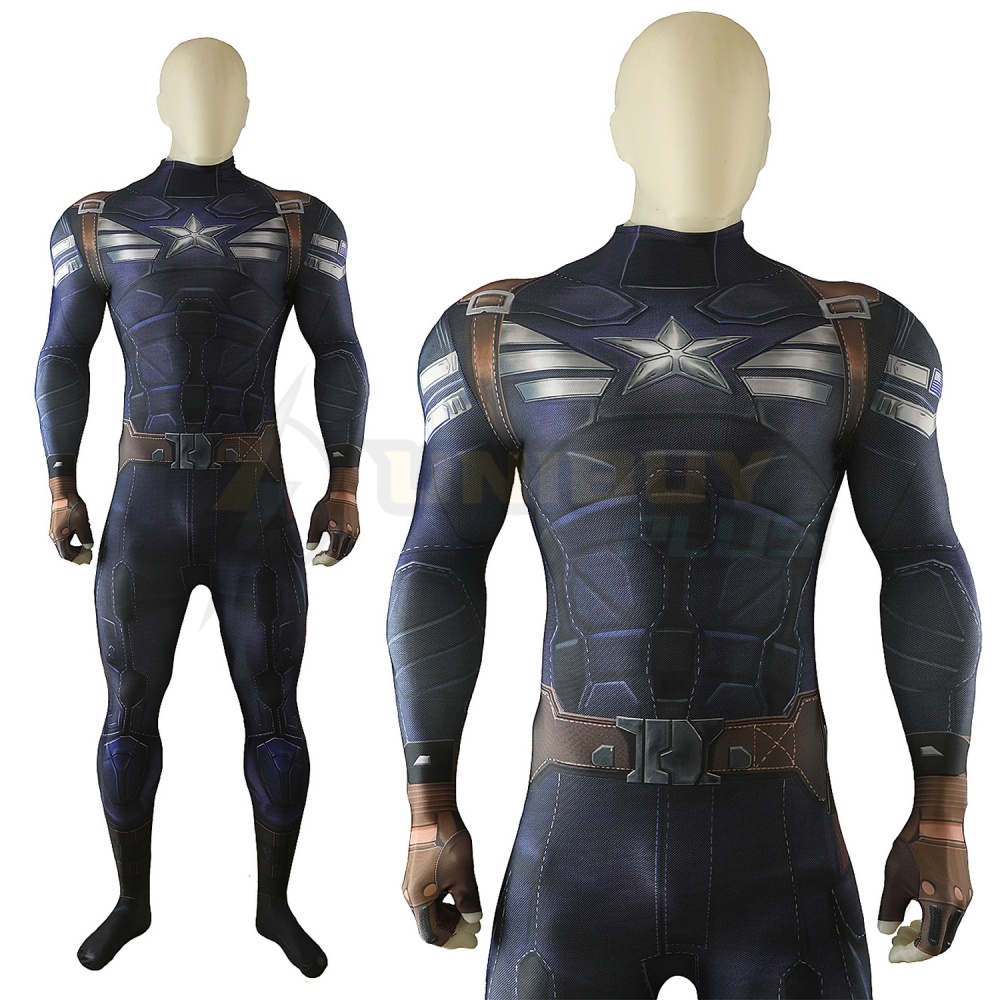 Captain America The Winter Soldier Costume Cosplay Suit Jumpsuit Captain America Bodysuit Unibuyplus