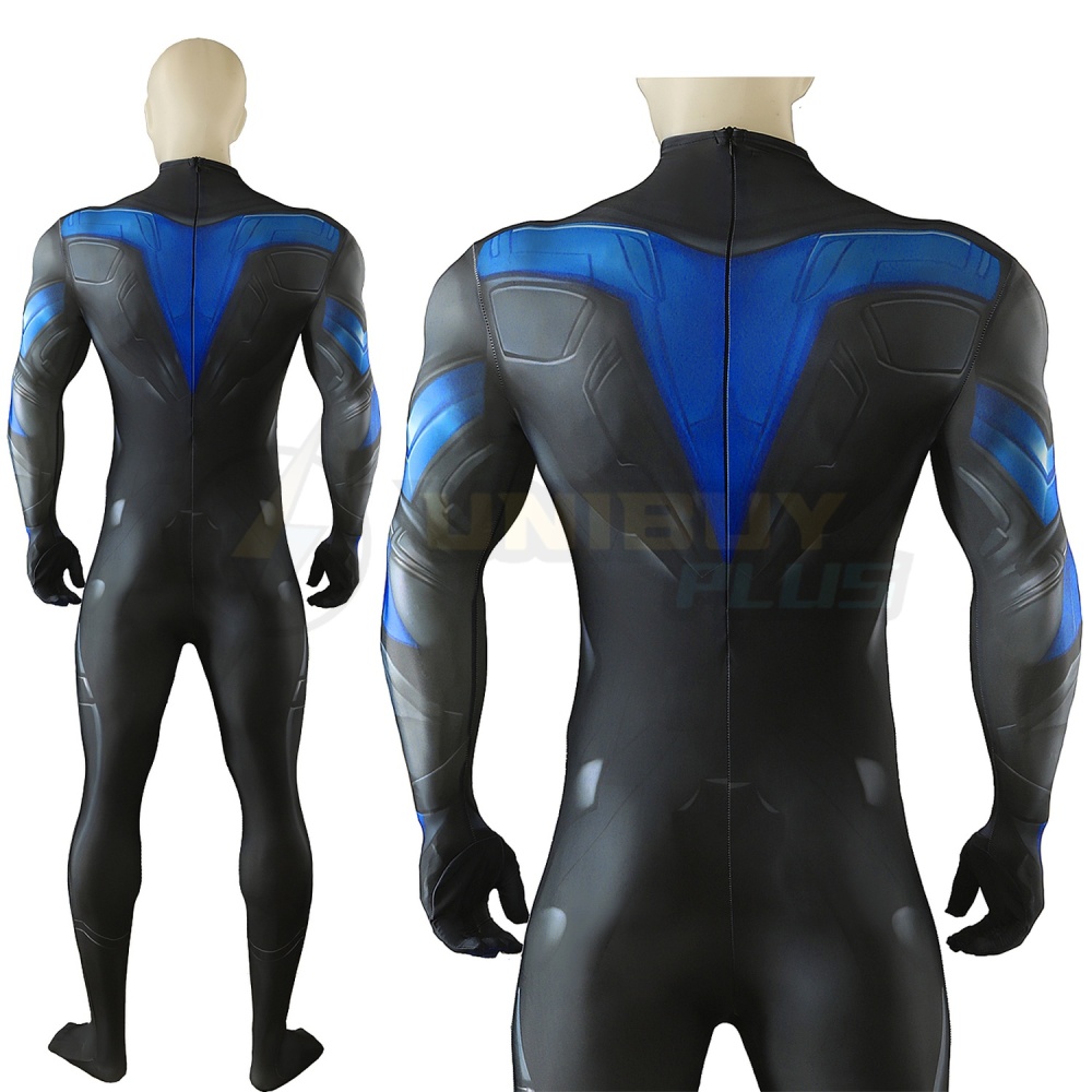 Titans Nightwing Costume Cosplay Suit Jumpsuit Dick Grayson Bodysuit Unibuyplus