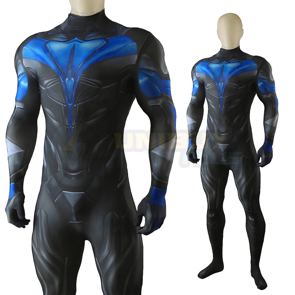 Titans Nightwing Costume Cosplay Suit Jumpsuit Dick Grayson Bodysuit Unibuyplus