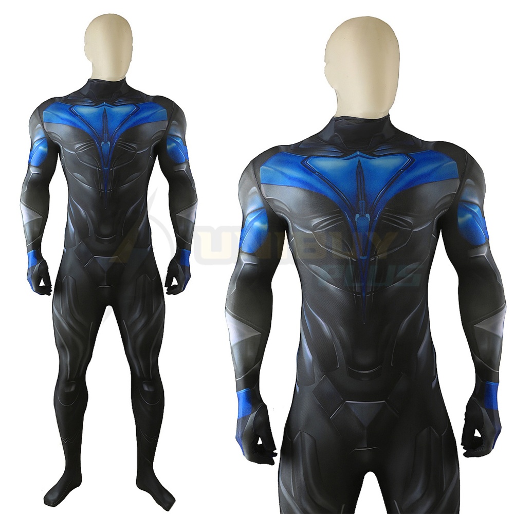 Titans Nightwing Costume Cosplay Suit Jumpsuit Dick Grayson Bodysuit Unibuyplus