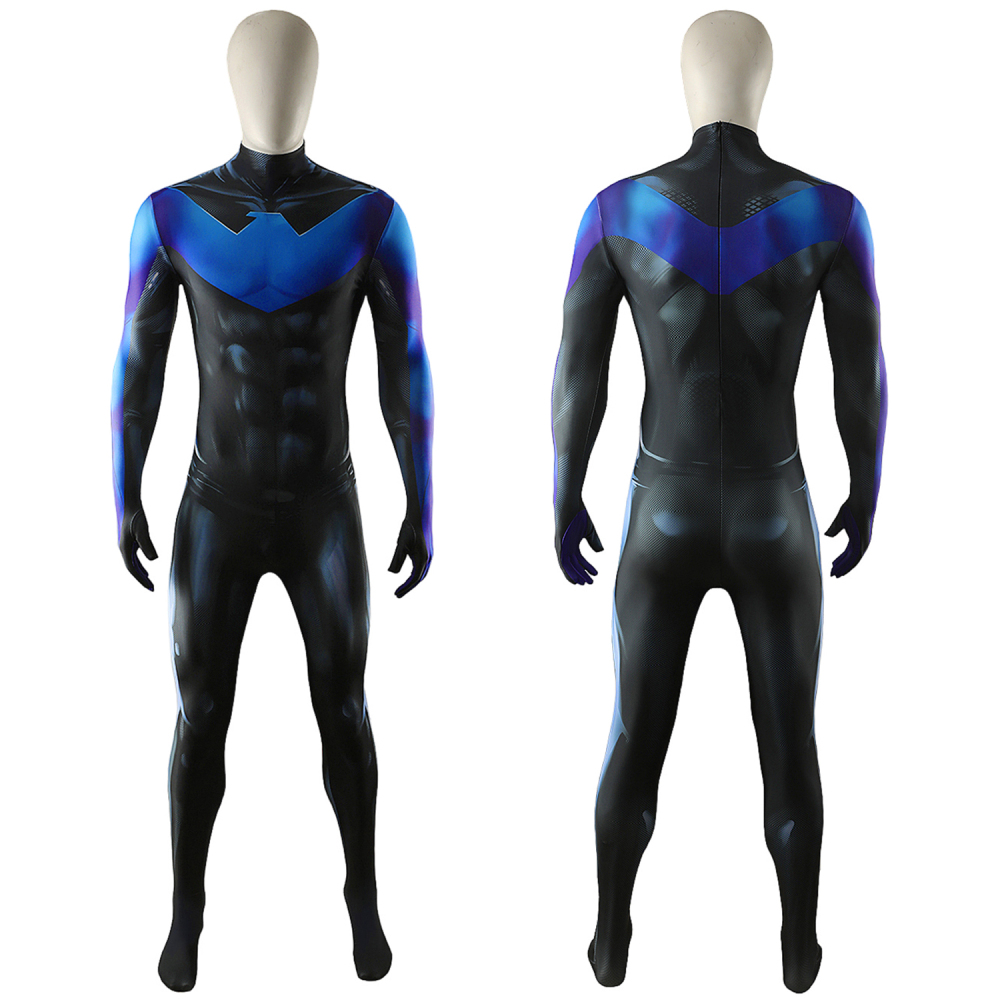 DC Comics Nightwing Costume Cosplay Suit Jumpsuit Bodysuit Unibuyplus
