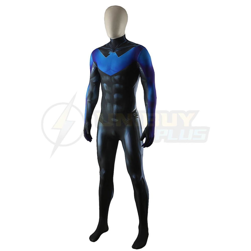 DC Comics Nightwing Costume Cosplay Suit Jumpsuit Bodysuit Unibuyplus