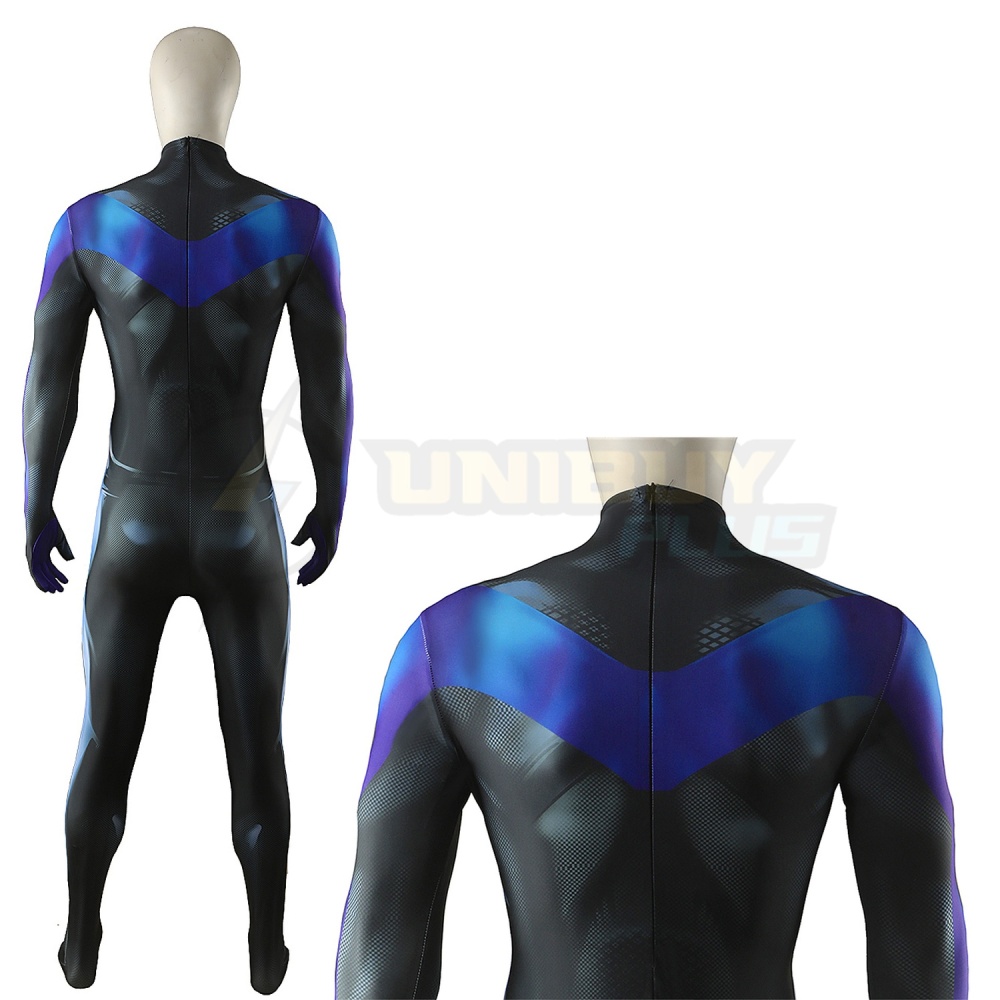 DC Comics Nightwing Costume Cosplay Suit Jumpsuit Bodysuit Unibuyplus