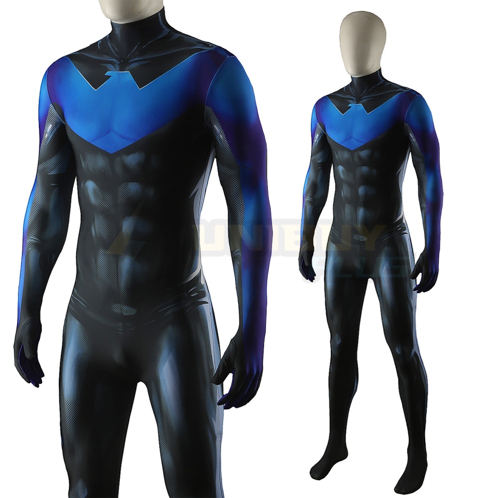 DC Comics Nightwing Costume Cosplay Suit Jumpsuit Bodysuit Unibuyplus