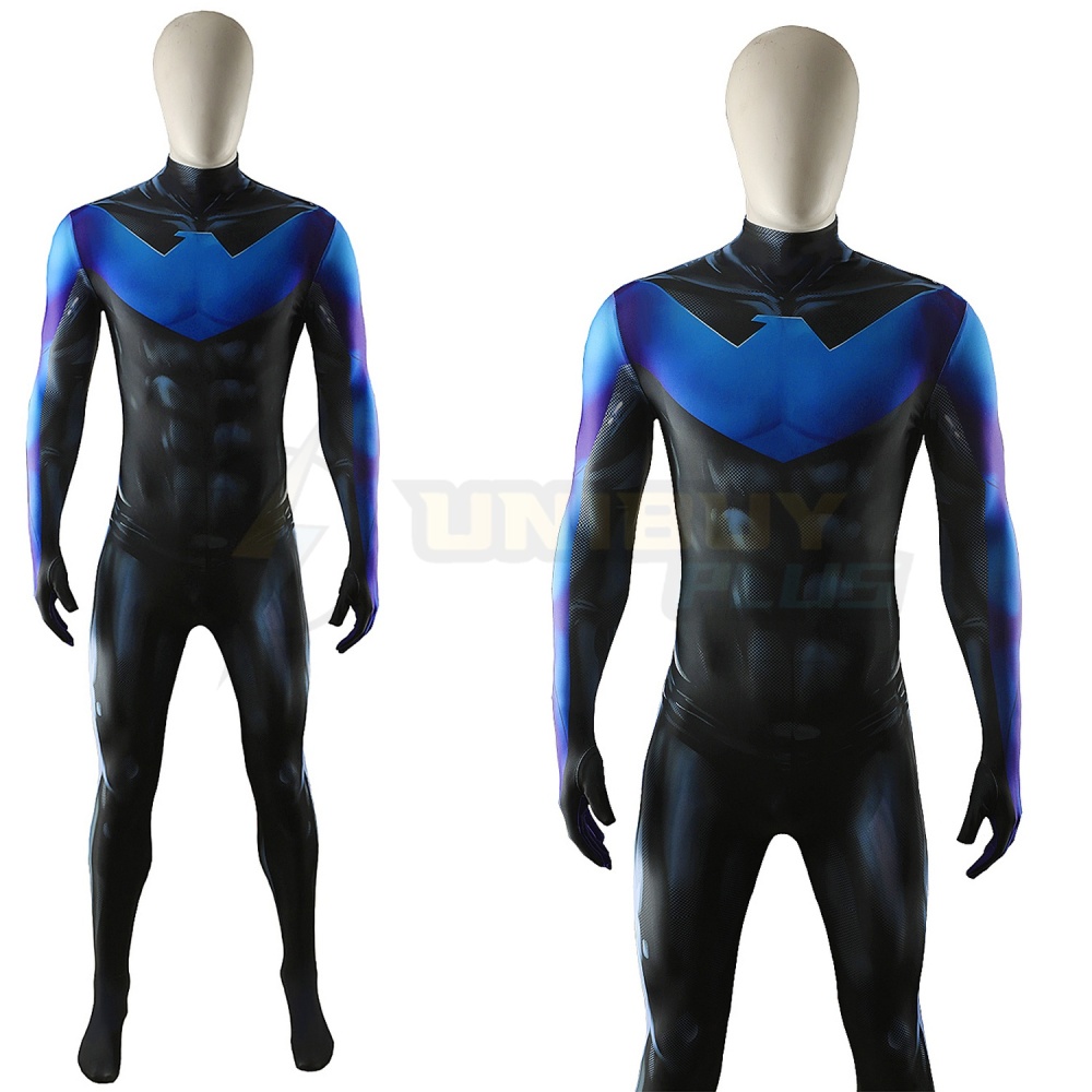 DC Comics Nightwing Costume Cosplay Suit Jumpsuit Bodysuit Unibuyplus