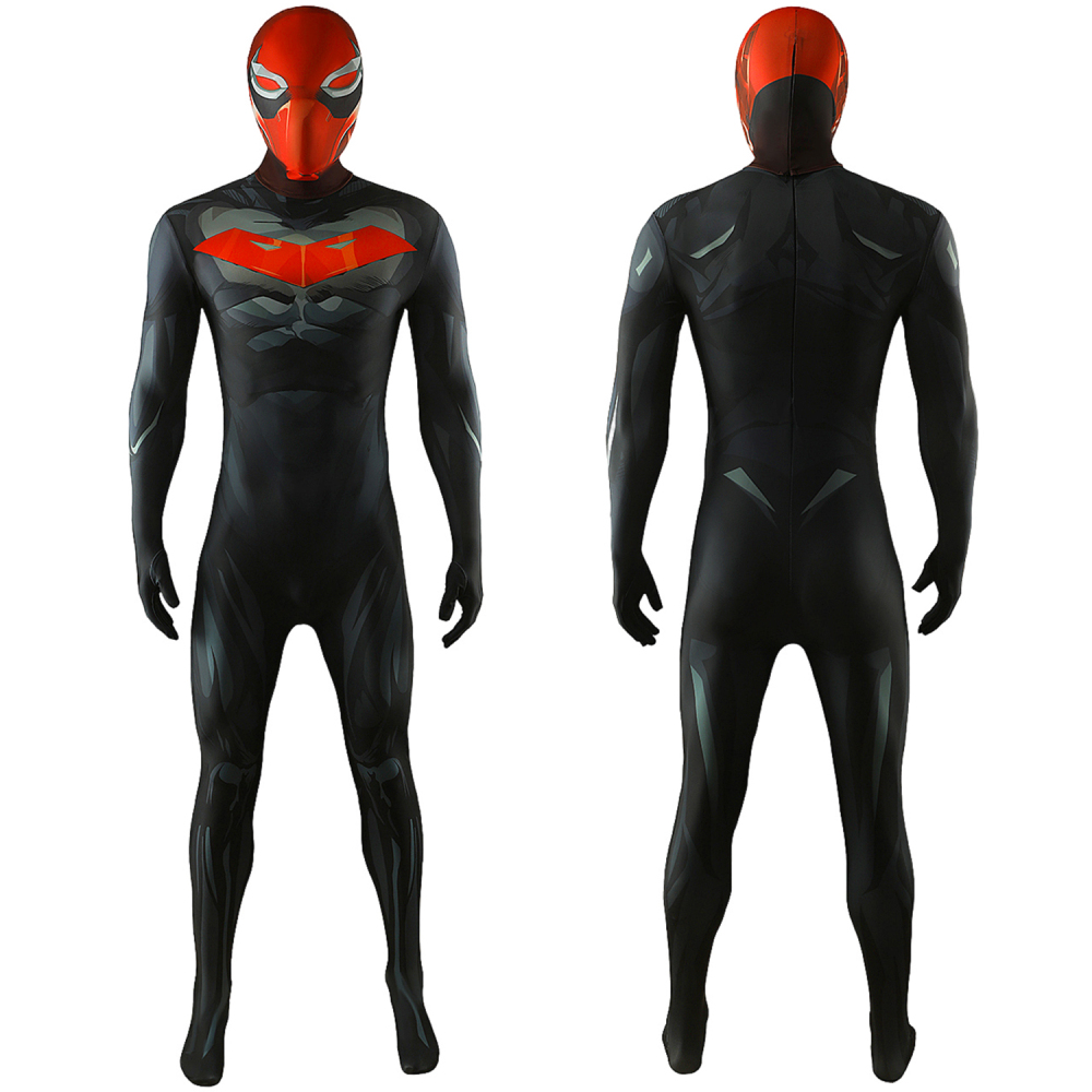 DC Comics Red Hood Costume Cosplay Suit Jumpsuit Bodysuit Unibuyplus