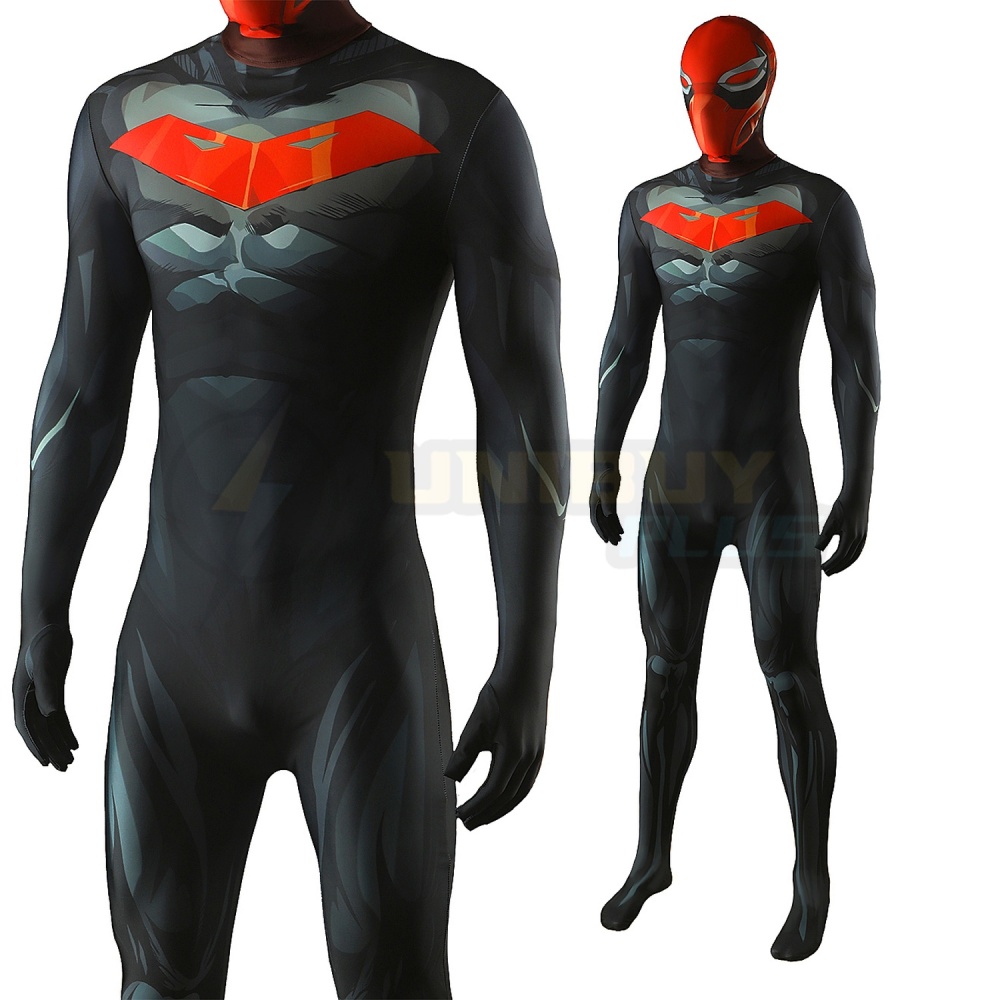 DC Comics Red Hood Costume Cosplay Suit Jumpsuit Bodysuit Unibuyplus