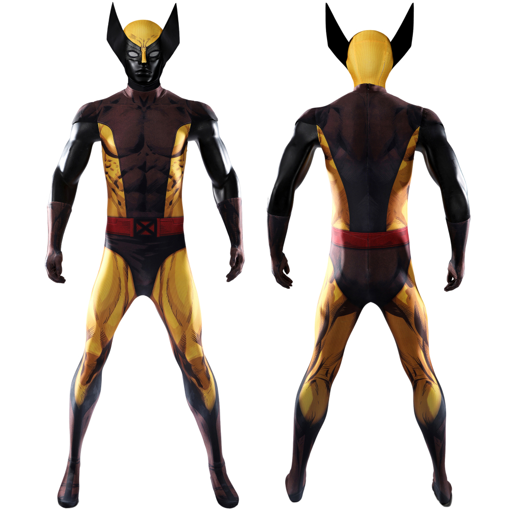 X-Men Wolverine Costume Cosplay Suit Brown Bodysuit Unibuyplus