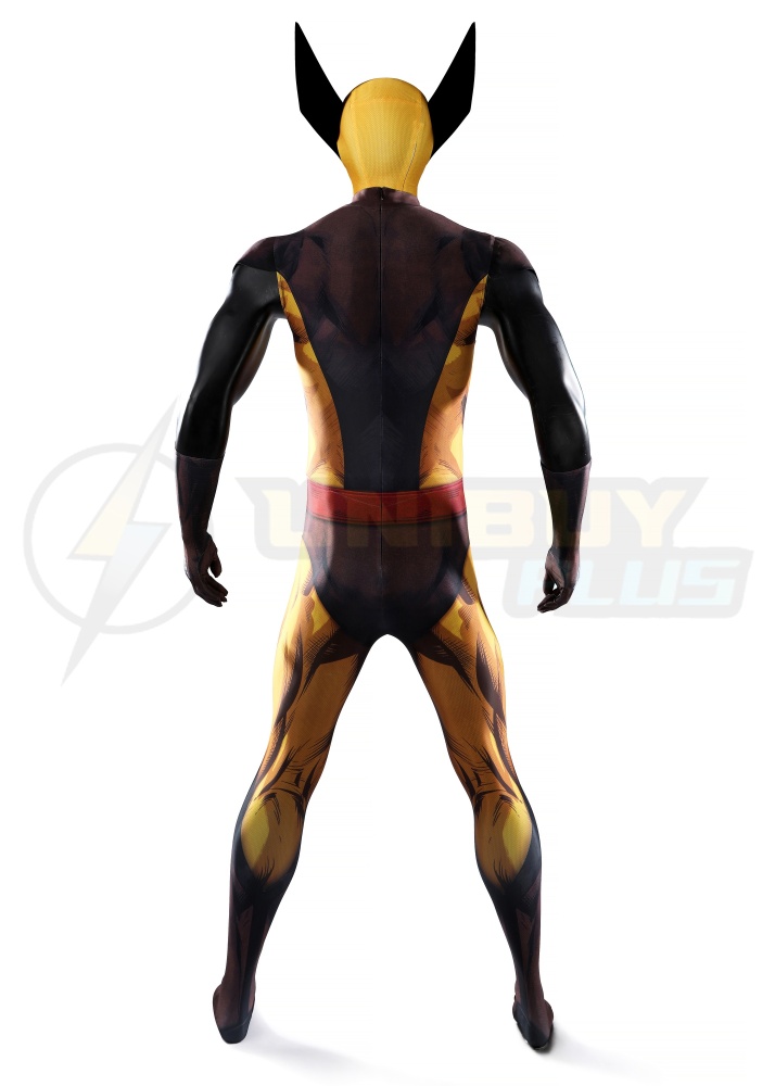 X-Men Wolverine Costume Cosplay Suit Brown Bodysuit Unibuyplus